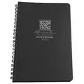Rite In The Rain All Weather Notebook: 4-5/8 in x 7 in Sheet Size, Black, Polydura, Gray, Universal