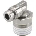 Male Elbow: 316 Stainless Steel, Push-to-Connect x MNPT, For 5/16 in Tube OD, 1/4 in Pipe Size