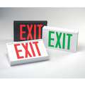 LED Universal Exit Sign with No Battery Backup, Red Letters and 2 Sides, 7-1/2" H x 12-21/64" W