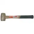 Brass Mallet,2.5 lb Head Weight,Hickory with Rubber Grip Handle Material