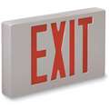 Big Beam LED Universal Exit Sign with No Battery Backup, Red Letters and 2 Sides, 7-1/4" H x 11-51/64" W