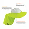 Ergodyne Visor with Neck Shade, Yellow, For Use With Front Brim Hard Hats