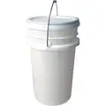Pail: 7 gal, Open Head, 12 in, 19 3/4 in Overall Ht, Includes Lid, Steel, Round