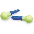 Pod Ear Plugs, 28dB Noise Reduction Rating NRR, Uncorded, Universal, Yellow, PK 100