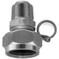 Stainless Steel Swivel Nozzle and Hose Adapter, 3/4" GHT x 1/2" NPT Connection