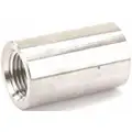 Coupling: 316 Stainless Steel, 1/2 in x 1/2 in Fitting Pipe Size, Female NPT x Female NPT