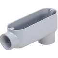 Raco Conduit Outlet Body: Aluminum, Powder Coated, 1/2 in Trade Size, LB Body, 4.3 cu in Body Capacity