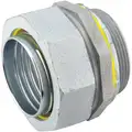 Raco Enhanced Rating Conduit Fitting, 1/2", Straight, Box Connection: 1/2" MNPT, Steel/Malleable Iron
