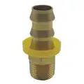 Push-On Hose Fitting, Fitting Material Brass x Brass, Fitting Size 1/2" x 3/8"