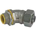 Raco Malleable Iron/Steel Insulated Connector, Connector Type: 45&deg;, Conduit Size: 1/2"