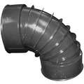 90&deg; Snap Elbow: 3" x 3" Fitting Pipe Size, Single, Snap Lock, 7" Overall Length, Schedule 80