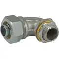 Raco Malleable Iron/Steel Noninsulated Connector, Connector Type: 90&deg;, Conduit Size: 3/4"