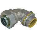 Raco Malleable Iron/Steel Insulated Connector, Connector Type: 90&deg;, Conduit Size: 1"