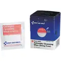 American Red Cross BZK Wipe, Wipes, Box, Wrapped Packets, 4-3/4" x 7-3/4", PK 10