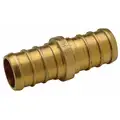 Coupling: Brass, Barbed x Barbed, For 1/2 in x 3/8 in Tube ID, 1 3/8 in Overall Lg