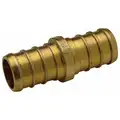 Coupling: Brass, Barbed x Barbed, For 1/2 in x 1/2 in Tube ID, 1 3/8 in Overall Lg