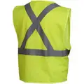 Safety Vest, Lime with Silver reflective Stripe, ANSI Class 2, Zipper Closure, Medium