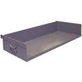 Deep Tray: 36 in Overall Lg, 15 in Overall Wd, 6 in Overall Ht, Steel, Gray