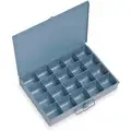 Gray Compartment Box, 20 Fixed Compartments, 2" x 13-3/8" x 9-1/4"