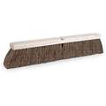 Tough Guy Push Broom Head: Wood, 24 in Sweep Face, No Handle Broom Handle L, Acme Thread, No Handle