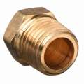 Hex Head Plug: Brass, 3/4" Pipe Size, Male NPT, 1 1/16" Overall Lg