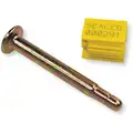 Bolt Seals: 3/8 in Bolt Dia, 3 1/2 in Bolt Clearance, 3 1/2 in Bolt Lg, Yellow, Removal, 100 PK