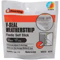 Weatherstrip, 17 ft. Overall Length, Plastic Insert Material
