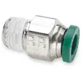 Male Connector: Nickel Plated Brass, Push-to-Connect x MNPTF, For 5/32 in Tube OD, 10 PK