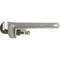 Ridgid Pipe Wrench: 1 1/2 in Jaw Capacity, Serrated, 10 in Overall Lg, I-Beam, Tether Capable Tether