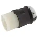 Hubbell Wiring Device-Kellems 30 Amp Industrial Grade Locking Connector, L14-30R NEMA Configuration, Black/White