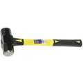 Ability One Steel Engineering Hammer: Fiberglass Handle, 4 lb Head Wt, 1 7/8 in Dia, 16 in Overall Lg