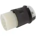 Hubbell Wiring Device-Kellems 20 Amp Industrial Grade Locking Connector, L16-20R NEMA Configuration, Black/White
