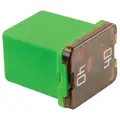 Low Profile JCASE Fuse, 40 A with 58 VDC Voltage Rating, Green
