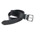 Jean Belt: Jean Belt Belt, 34" Max Waist Size, Black, Buckle, Leather, Zamac, 1 1/2" Wd