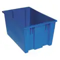 Stack and Nest Container, Blue, 15" H x 29-1/2" L x 19-1/2" W, 1 EA