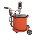Portable Air Operated Grease Pump, Fits Container Size Steel Bucket Included