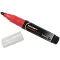 Ability One Permanent Marker, Red, Marker Tip Bullet, PK 12