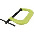 Regular Duty Forged Steel C-Clamp, 8-1/4" Max. Opening, 5" Throat Depth, High Visibility Yellow
