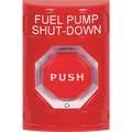 Polycarbonate Fuel Pump Shutdown Push Button; 4-7/8" H x 2-7/8" D x 3-1/4" W, Red