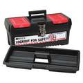 Lockout Tool Box, Unfilled, Tool Box, Black, Red