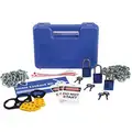Brady Portable Lockout Kit, Filled, General Lockout, Carrying Case, Blue