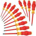 Keystone Slotted/Phillips Insulated Screwdriver Set, Multicomponent, Number of Pieces: 13