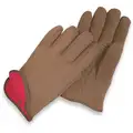 Jersey Gloves, Cotton/Polyester Material, Slip-On Cuff, Brown, Glove Size: L