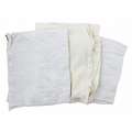 Cloth Rag: Dusting and Polishing, Flannel, Reclaimed, White, Varies, 50 lb Wt