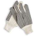 Canvas Gloves, L, Heavyweight, Cotton/Polyester, PVC Glove Coating Material, 1 PR