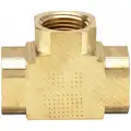 Extruded Tee: Brass, 3/4 in x 3/4 in x 3/4 in Fitting Pipe Size, 2 1/4 in Overall Lg