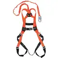 Orange Fall Protection Kit, 310 lb. Weight Capacity, Mating Leg Strap Buckles