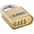Abus Combination Padlock, Resettable Bottom-Dial Location, 1" Shackle Height