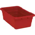 Quantum Storage Systems Cross Stacking Container, Red, 8-1/2"H x 25-1/8"L x 16"W, 1EA