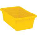 Quantum Storage Systems Cross Stacking Container, Yellow, 8-1/2"H x 25-1/8"L x 16"W, 1EA